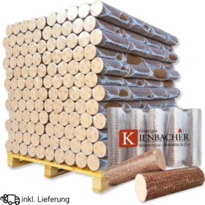 Energie Kienbacher Nestro Hartholzbriketts aus Buche und Eiche 960kg Palette Holzbrikett
