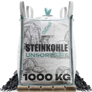 Steinkohle 1000kg Anthrazitkohle 5-50mm Hoher Heizwert Kaminofen Heizkohle GiDeli