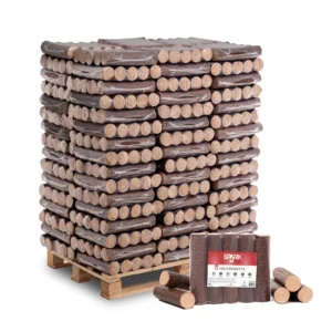 Holzbriketts Spark Hartholz Buche Rund 96 x 10 kg Palette (960 kg) – Premium Kaminbriketts