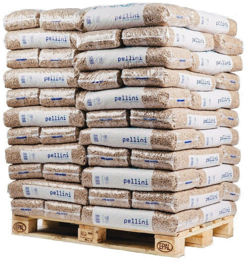 Holzpellets ENplus A1 6 mm – Palette 990 kg (66 × 15 kg)
